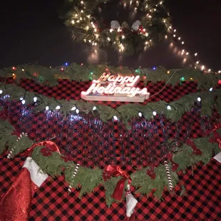 christmas decorations on a table