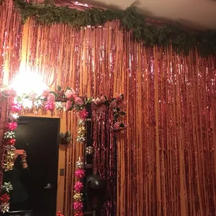 Even the bathroom is festive