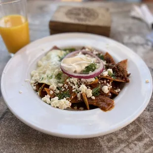 chilaquiles w/ Chorizo