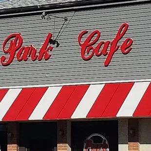 the front of the restaurant