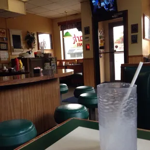 Old school cafe environment.