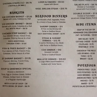 Park Cafe Menu