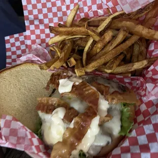 Mushroom bacon burger