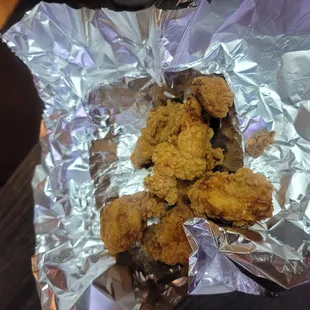 Boneless wings, no sauce