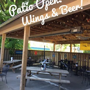 Back Patio!! Great place for warm nights and cold beer!