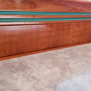 a view of the back of the booth