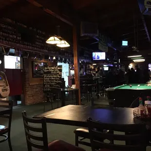 TVs, pool tables, beer and grub