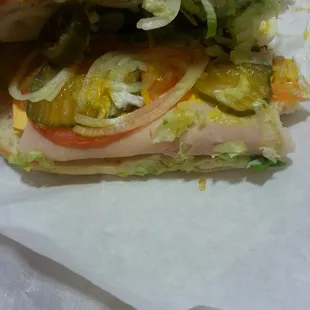 Sub (super french (turkey, salami and cheese)...wait...there's no salami on this...too late now