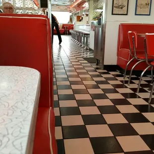 Throwback looks in a true diner. You'll sit in a refurbished diner