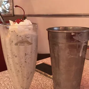 Cookies &amp; Cream Shake- $5.29. It comes with so much, so it's good for sharing!