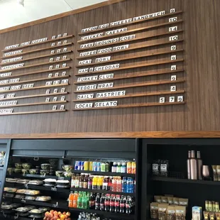 Park Grounds Coffee:  Menu &amp; Fridge offerings