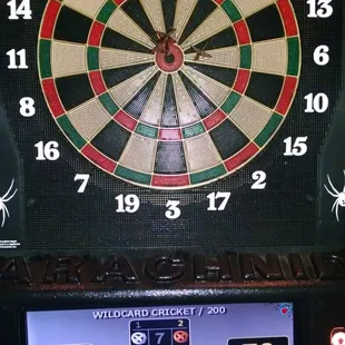 Nice clean place for me to kick butt playing darts.
