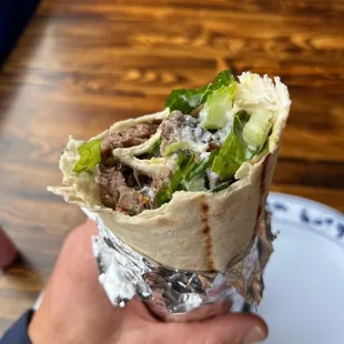 Lamb and Beef Gyro Wrap