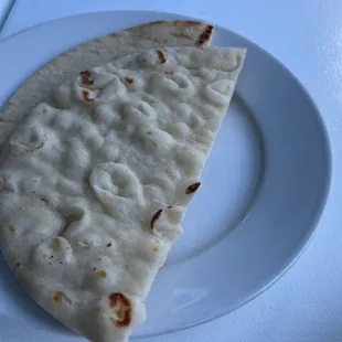 a flat bread on a plate