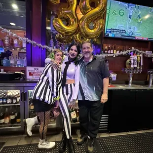 CoCo's Beetle Juice Birthday celebration, with DJ and dressed up crowd