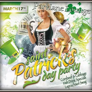 Cheap whiskey, corn beef and cabbage, good crowd. Happy St. Patty's!!!!