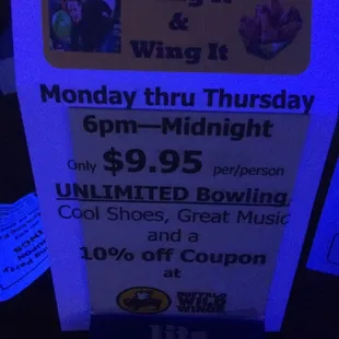 a sign for the event