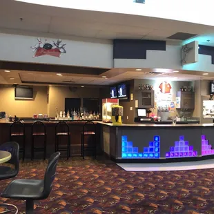 Part of the bar and snack bar