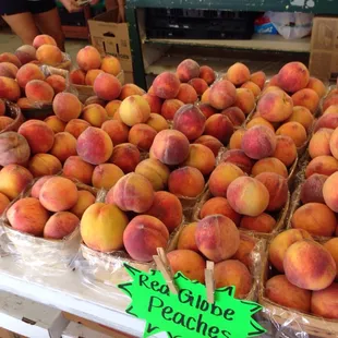 Peaches, outside the festival, at the farmers market