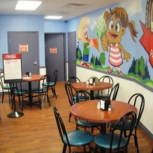 Inside our shop.  Great for Parties.