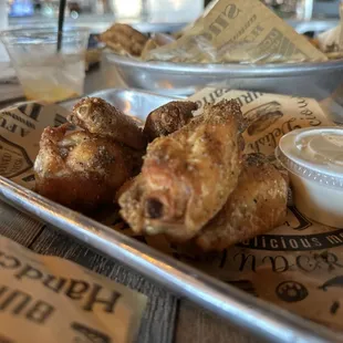 chicken wings and fried chicken, food