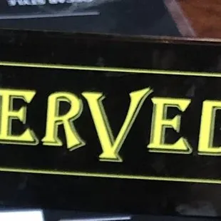 Reserved sign on table