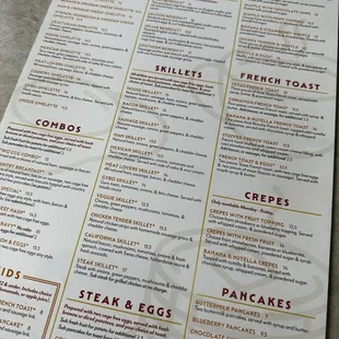 Breakfast Menu