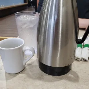 Decent coffee and a guaranteed refill with the carafe