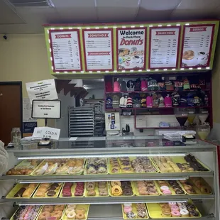 a display of doughnuts