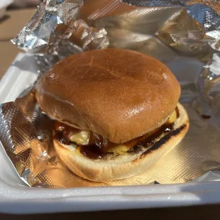 Cheese Burger with BBQ
