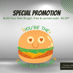 Weekly burger special