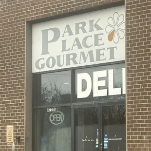 the entrance to the deli