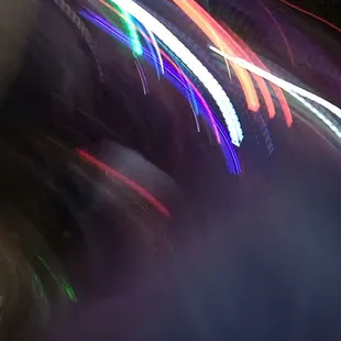 a blurry image of a blurry image of a street at night