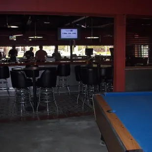 pool table and bar
