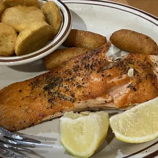 Salmon dinner with squash