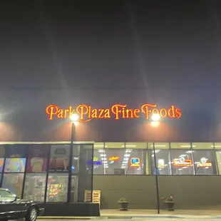 the front of the restaurant