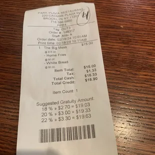 Wow!!!!! That tip is crazy 20$$$$ in what country