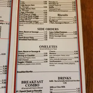 sushi and sashimi, menu