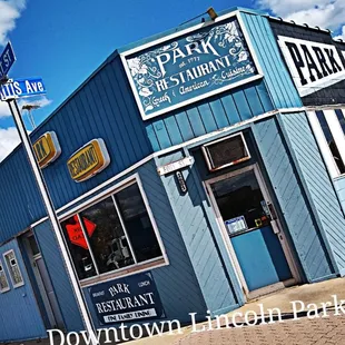 the front of the restaurant