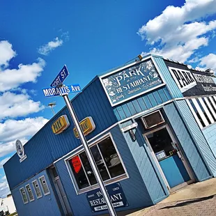 the front of the restaurant