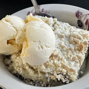 Homemade Black Raspberry Cobbler.