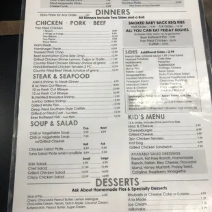 All these items plus a full breakfast menu on the back, and a ton of daily specials.