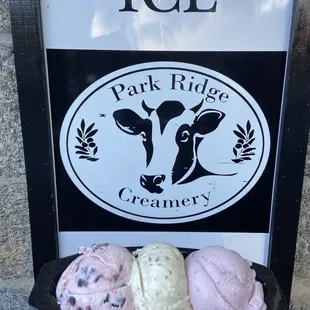 Black cherry, pistachio, and non-dairy strawberry