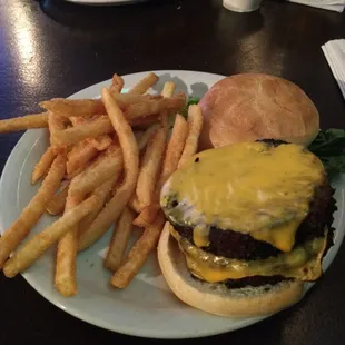 Dino burger and fries