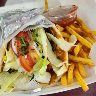 Gyro combo and fries