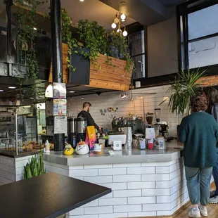 customers in a coffee shop