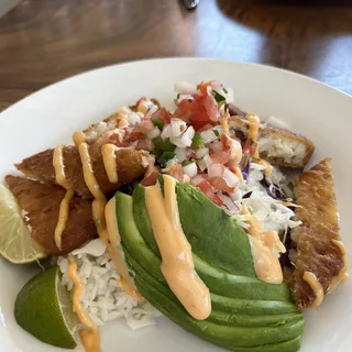 Fried Fish Taco Bowl