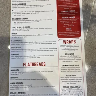 a menu for a burger restaurant