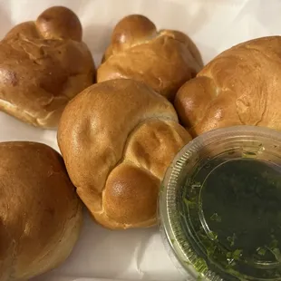 Rolls with Chimichuri Dip