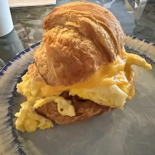 Breakfast sandwich with chorizo